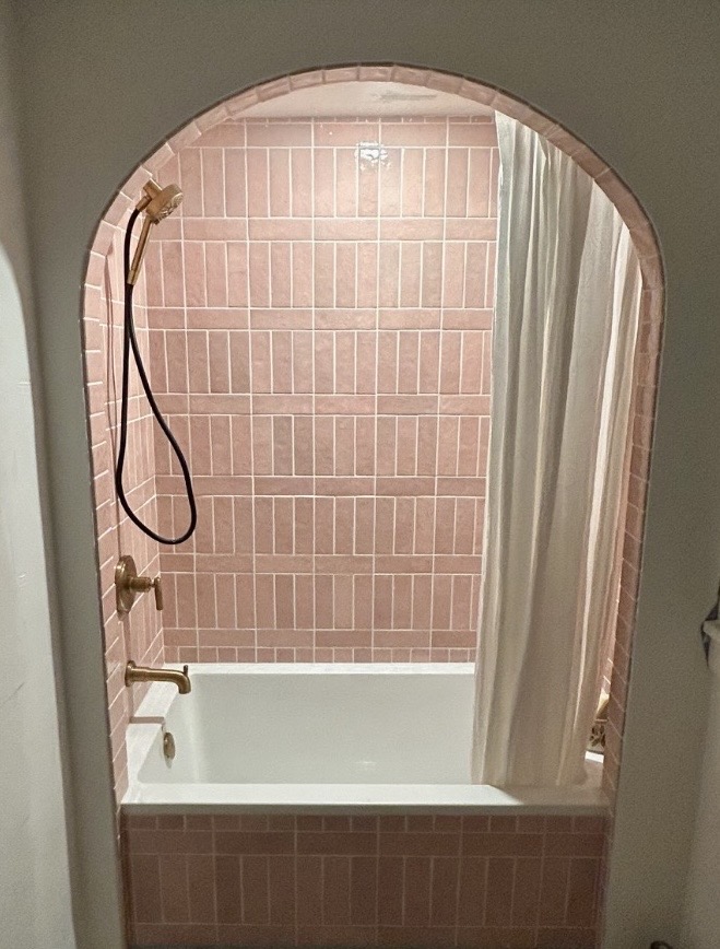 Custom Arch & Tile Bathtub & Shower after